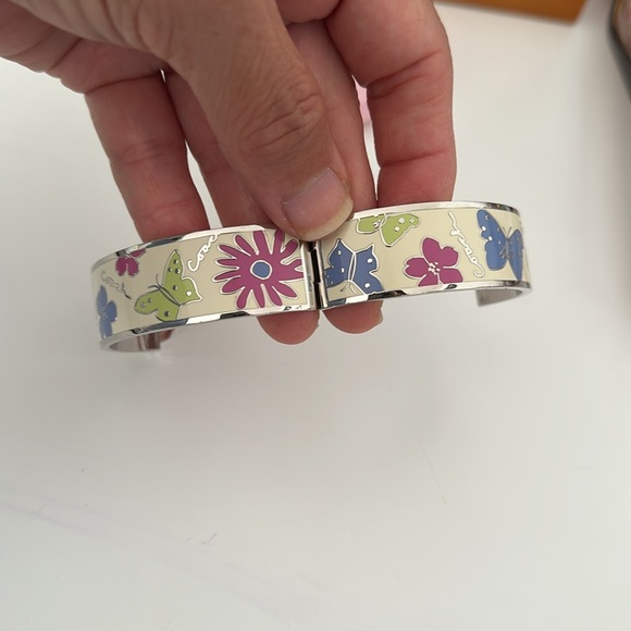 Coach Silver and Multicolor Butterfly Bangle - Picture 5 of 5
